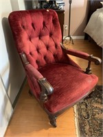 Red Velvet Georgian Chair