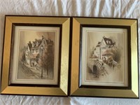 Pair Framed Prints Europe