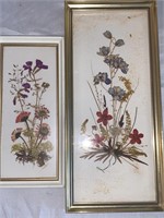 2- Framed Dried Flowers