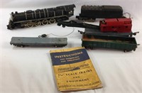 Vintage American flyer trains and cars