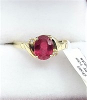 Ruby & Diamond Ring-New
