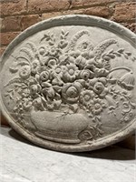Stone Etched Flower Medallion