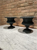 Early 20th C. Classical Style Cast Iron Plant Urns