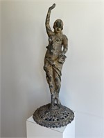 19th C. Victorian Figural Lady Statue