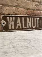 Antique Enamel Street Sign Walnut Hill Dr.