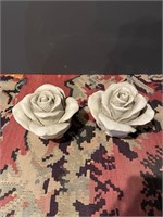 Pair Concrete Garden Roses