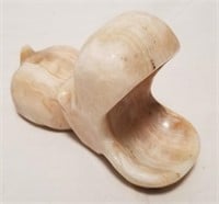 Carved Stone Hippo Ring / Trinket Holder