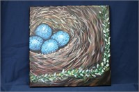 Robin's Egg Nest Painting