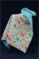 Dinosaur Flannel Baby Blanket