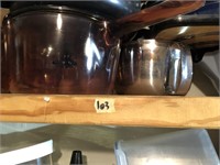 Entire shelf of pots and pans