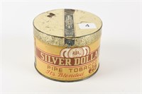 EARLY SILVER DOLLAR PIPE TOBACCO 25 CENT HALF CAN