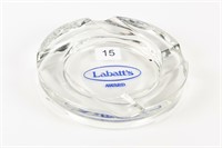 LABATT'S AWARD GLASS ASHTRAY