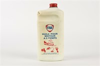FINA 2-CYCLE MOTOR OIL IMP. QT. PLASTIC CONTAINER