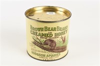 BROWN BEAR CREAMED HONEY 4 LBS. CAN / LID