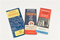 GROUPING OF 3 TORONTO EATON'S VISITOR MAP & GUIDES