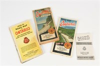 LOT OF 4- 3  1950'S CAA ONTARIO ROAD MAPS +