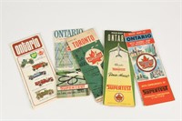 GROUPING OF 6 1950'S SUPERTEST ONTARIO MAPS +
