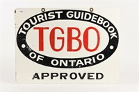 TGBO TOURIST GUIDE OF ONTARIO APPROVED D/S SIGN
