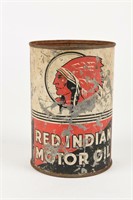 RARE RED INDIAN MOTOR OIL IMP. QT. CAN