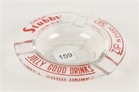 DRINK STUBBY "JOLLY GOOD DRINK" GLASS ASHTRAY