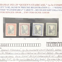 Bahamas Stamps #71, 78, 81, 82 Mint NH Queens Stai