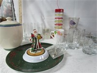 Christmas Decor, Glasses, & Hummingbird Feeder