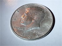 1964 SILVER KENNEDY HALF DOLLAR