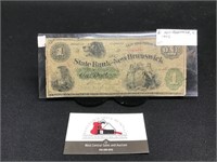 $1 Bank Note State Bank of New Brunswick NJ
