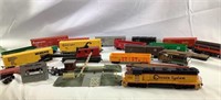Large lot of miscellaneous train cars and extras