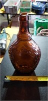 Vintage Brown Glass Liquor Bottle