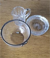 3 Glassware Items
