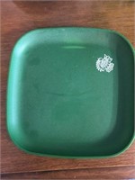 Green Tupperware Plate