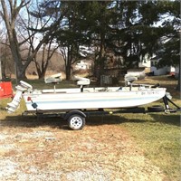 Ouachita 14' Boat, Trailer & Johnson 9.9 Motor