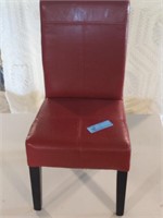 Child's red padded chair