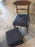 Chair and ottoman storage footstool