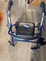 Drive rolling walker with seat