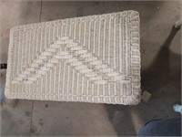 White wicker coffee table