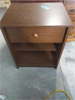 Nightstand with drawer and shelf