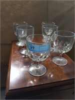 set of 6 vintage goblets