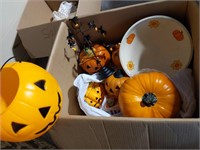 Box of Halloween/fall decor/pumpkins