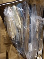 Portable cloth closet, with broken rods