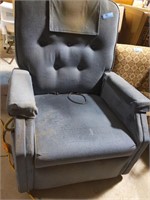 Blue electric lift chair, unknown condition