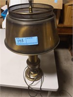 Small brass lamp with brass shade