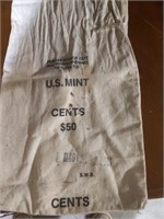 US mint 50 cent cloth money bag