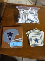 Dallas cowboy pad, 4 coasters & fb mini mugs