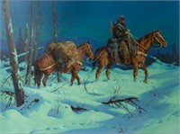 Art Original Oil ‘The Trapper’ by Harold Lyon