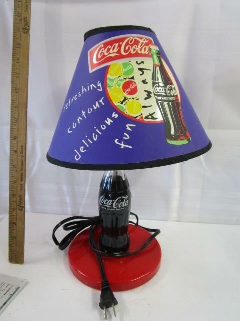 Coca Cola Lamp Backwoods Auction, Coca Cola Table Lampshades
