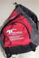 Emergency preparedness bag w/ misc supplies, new