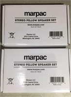 Two sets of Marpac stereo pillow speakers, new