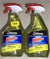 2 bottles of Windex disinfectant/sanitizer